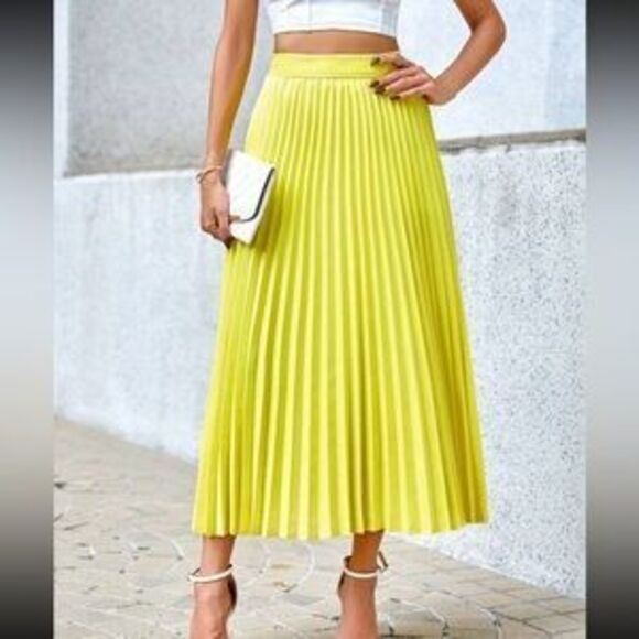Dresses & Skirts - COPY - Classic colorful stretchy waist pleated Skirt